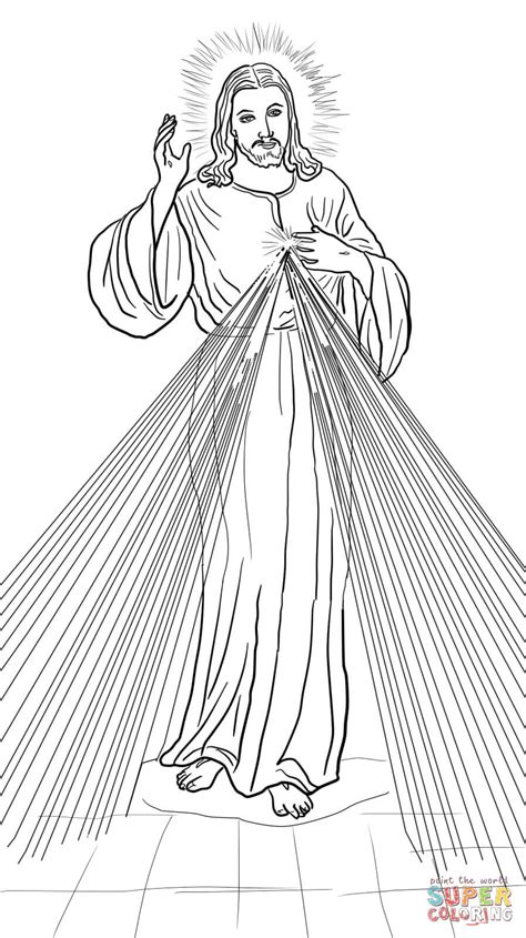 divine mercy coloring page  printable coloring pages