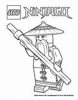 Wu Ninjago Ausmalbild Sensei Bricks North sketch template