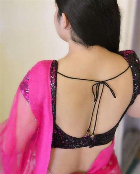 backless lady  saree backless blouse designs fashion backless blouse