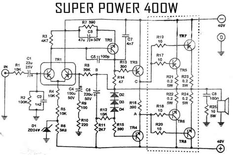 power amplifier  audio circuit sc sa electronic circuit