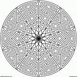 Stern Vorlagen Ausdrucken Ausmalen Schwer Dreiecke Blumen Kreis Symmetry Geometrische Mitte Rundes Coloringhome Malen sketch template