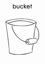 Bucket Coloring Pages Water Template Print Spade Color Popular sketch template