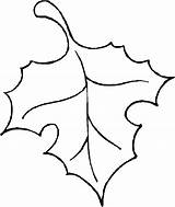Outline Leaf Clipart Clip Cliparts Library Stencils Simple sketch template