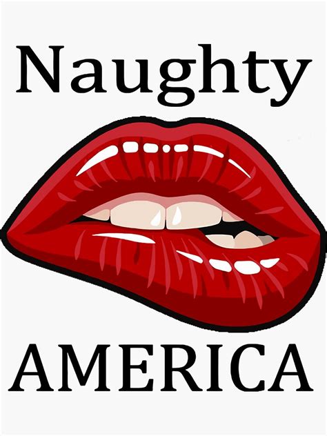 naughty america logo art sticker von elleelvira redbubble