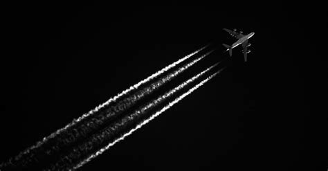 airplane contrails  stock photo