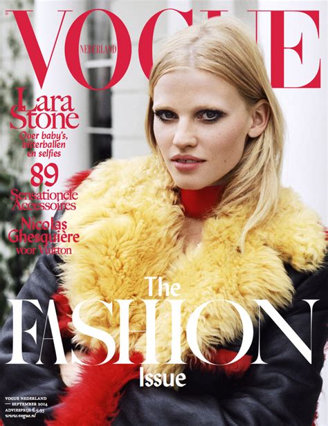 Lara Stone Dons Prada Coat On Vogue Netherlands September