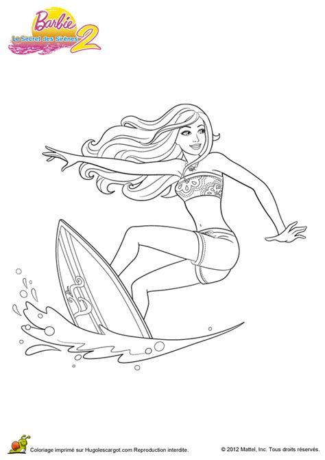 ideas  coloring barbie surfing coloring pages