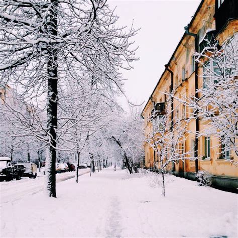 winter street stock image image  beautiful scenery