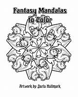 Fantasy Mandalas Blurb Color sketch template