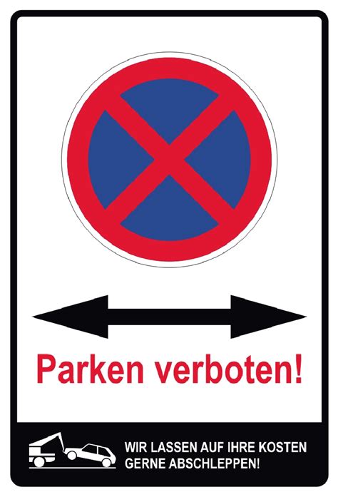 parken verboten ausdrucken kostenlos parken verboten schild