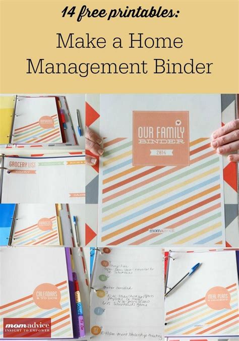 home management binder printables