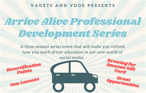 vadets arrive alive professional development series