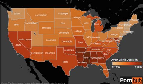 here s a map of the most searched for porn type by state lol the