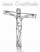 Coloring Jesus Crucificado Built California Usa sketch template