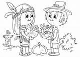 Pilgrims Thanksgiving sketch template