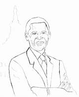 Obama Michelle Coloring Pages Domo Color Getcolorings Printable sketch template