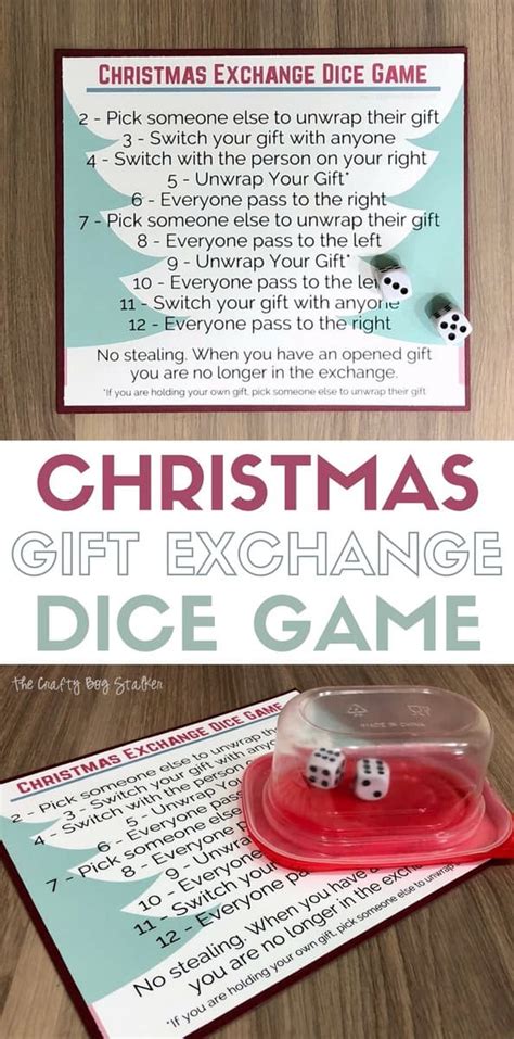 gift exchange dice game   crafty blog stalker