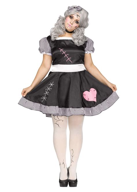 broken doll plus size women costume scary costumes