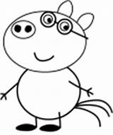 Pony Coloring Pedro Peppa Pig Template sketch template