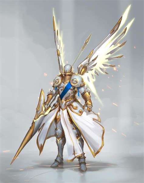 angel guardian  alekseybayura  deviantart fantasy art warrior