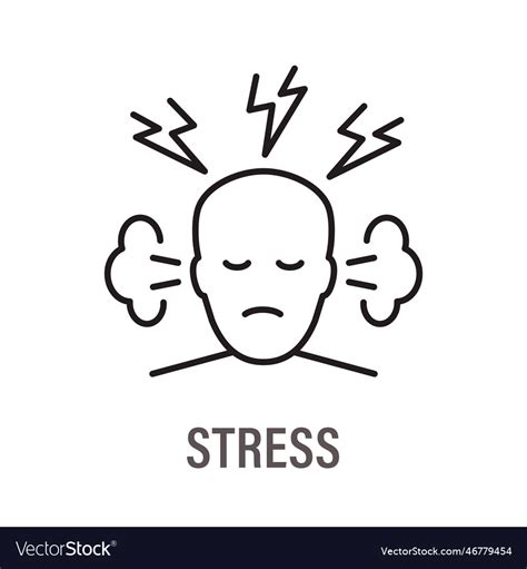 stress icon symbol  anxiety headache angry vector image