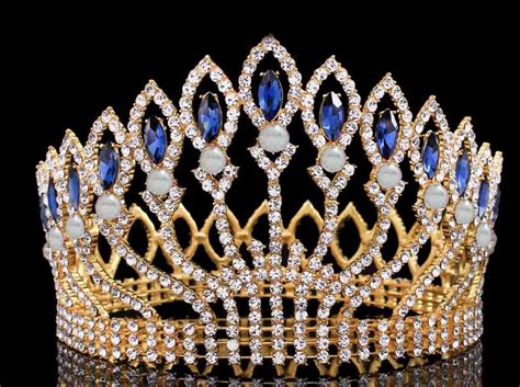natural certified diamond  ct solid gold tiara crown jewelsqueen