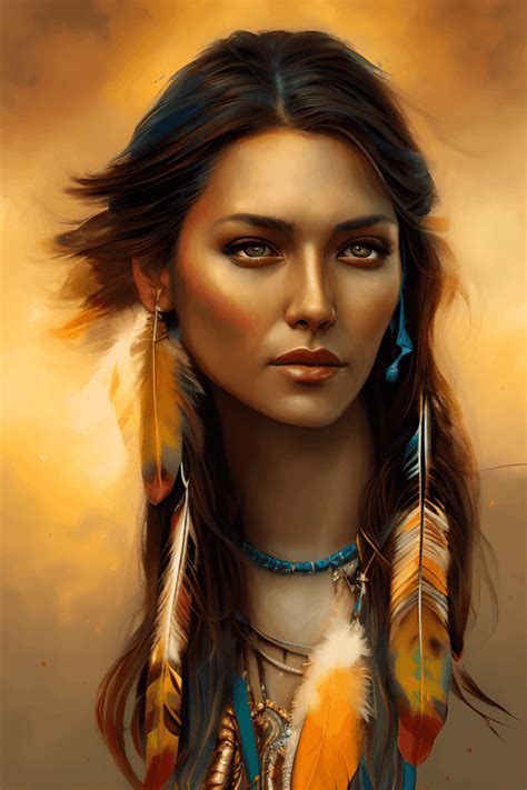 American Indian Artwork American Indian Girl Native American