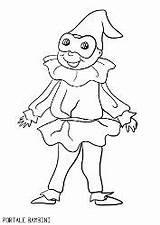 Pulcinella Colorare Maschera Filastrocche Portalebambini sketch template