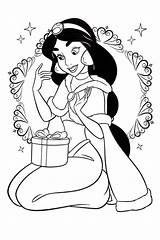 Coloring Jasmine Pages Princess Christmas Aladdin Sheets Disney Coloring4free Kids Gift Jasmin Printable Book Library Clipart Prinzessin Wants Gifts Open sketch template