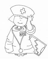 Nurse Little Stamps Girl Cartoon Nurses Cartoons Digi Dearie Dolls Coloring Clipart Pages Digital Patterns Embroidery Hand Carving Journal Cards sketch template