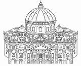 Kerken Ausmalbilder Kirchen Chiese Animaatjes Colorare sketch template
