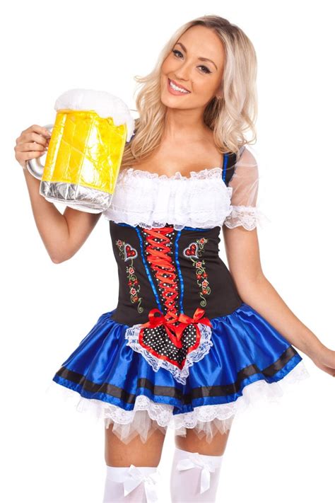 ladies beer maid wench costume oktoberfest gretchen german fancy dress