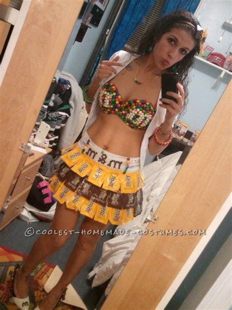 one of a kind sexy mandm girl costume sexy close up and