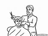 Barber Coloring Pages Barbers Kids Gif sketch template