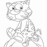 Cheetah Cutout Cardboard Kolorowanki Leopardy Gepardy sketch template