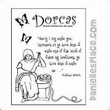 Dorcas Goodness Kindness Daniellesplace Biblia Vbs sketch template