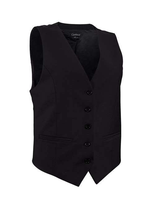 uniform vests  women classic womens suit vest  solid black bows  tiescom