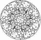 Mandala Winter Coloring Pages Color Getcolorings sketch template