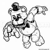 Fnaf Coloring Freddy Pages Printable Color Print sketch template