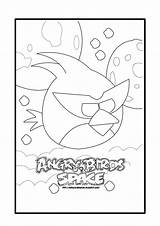Angry Birds Space Bird Coloring Pages Red Papercraft Colouring Party sketch template