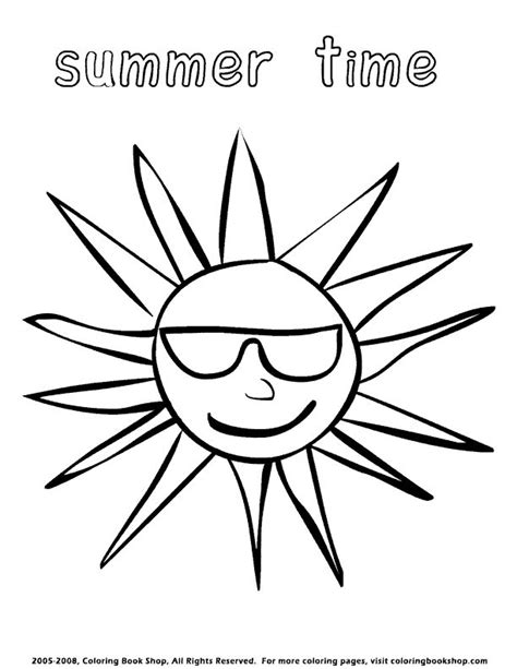 sun coloring sheets az coloring pages summer coloring pages