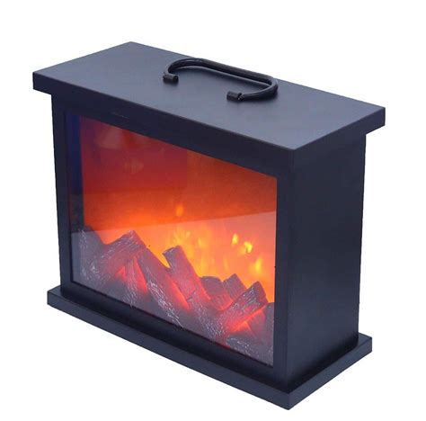 elegantoss artificial led fireplace  realistic log wood burning