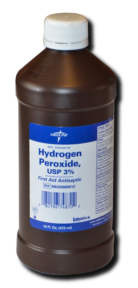 Hydrogen Peroxide Medium Pint Equimedic Usa Inc