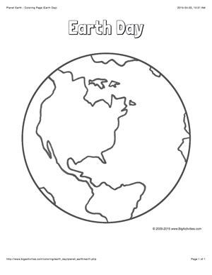 earth day coloring page   picture   planet earth  color