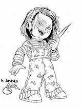 Chucky Coloring Pages Color Sheets Colouring Annabelle Drawing Skull Horror Crayon Recipe Books Films sketch template