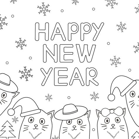 year kids coloring pages