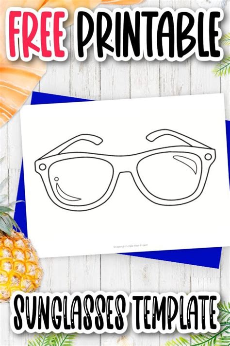 printable sunglasses template simple mom project