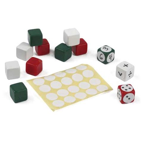 blank dice  labels set   web exclusives eai education
