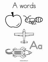 Coloring Letter Pages Aa Words Things Tracing Alphabet Ant Print Printable Twistynoodle Start Worksheets Color Colouring Sheets Preschool Kids Letters sketch template