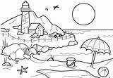 Mewarnai Anak Paud Pantai Pemandangan sketch template